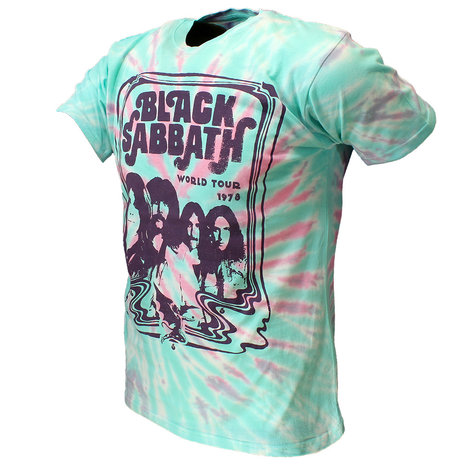 Band Merchandise Black Sabbath World Tour 1978 Dip Dye T-Shirt - Officiële Merchandise Band Merchandise Black Sabbath World Tour 1978 Dip Dye T-Shirt - Officiële Merchandise