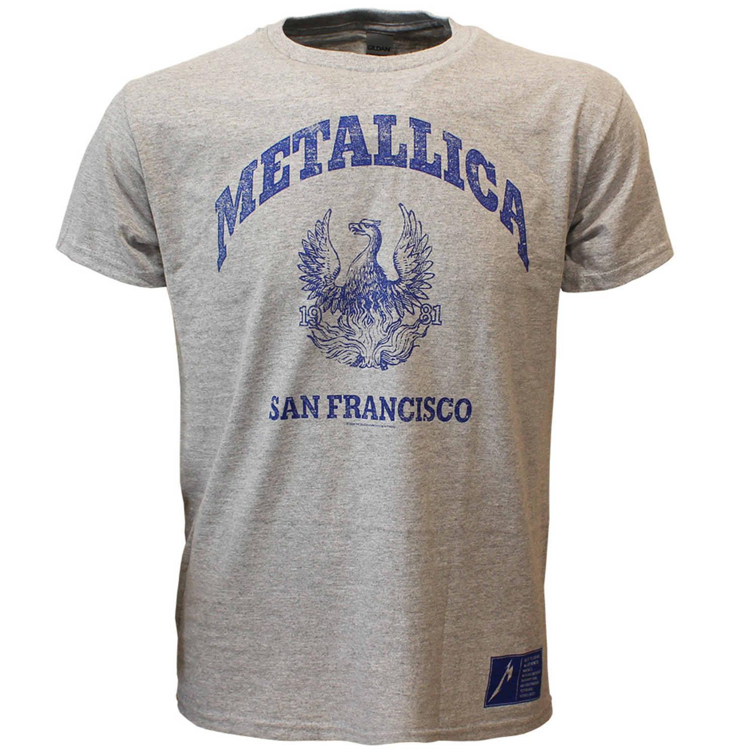een vergoeding medeklinker Overleving Metallica San Francisco College T-Shirt - Official Merchandise -  Popmerch.com