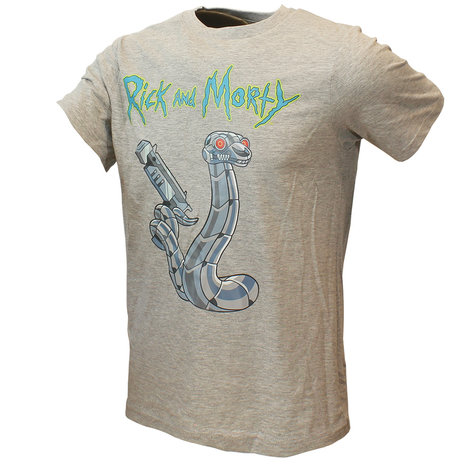 Rick and Morty Rick and Morty Robotic Snake T-Shirt Grijs - Officiële Merchandise Rick and Morty Rick and Morty Robotic Snake T-Shirt Grijs - Officiële Merchandise