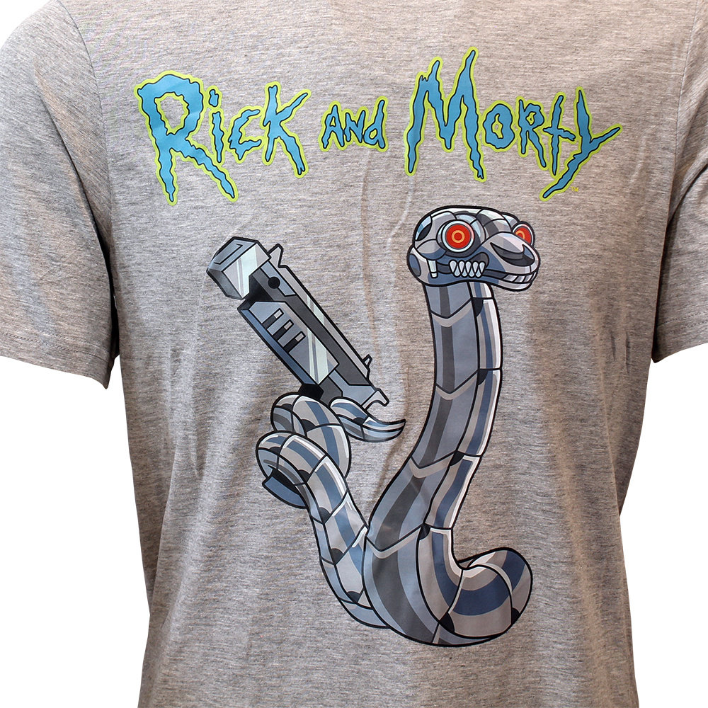 Rick and Morty Rick and Morty Robotic Snake T-Shirt Grijs - Officiële Merchandise Rick and Morty Rick and Morty Robotic Snake T-Shirt Grijs - Officiële Merchandise