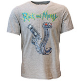 Rick and Morty Rick and Morty Robotic Snake T-Shirt Grey