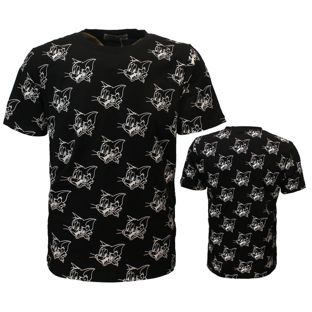 Tom and Jerry Tom and Jerry Happy Face T-Shirt Black - Official Merchandise Tom and Jerry Tom and Jerry Happy Face T-Shirt Black - Official Merchandise