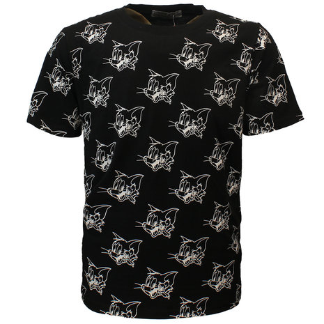 Tom and Jerry Tom and Jerry Happy Face T-Shirt Zwart - Officiële Merchandise Tom and Jerry Tom and Jerry Happy Face T-Shirt Zwart - Officiële Merchandise