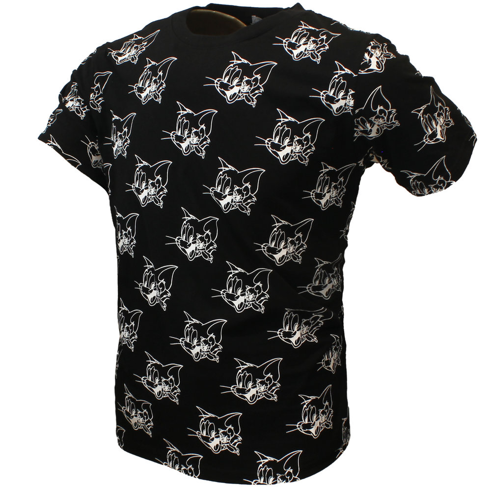 Tom and Jerry Tom und Jerry Happy Face T-Shirt Schwarz – Offizielles Merchandise Tom and Jerry Tom und Jerry Happy Face T-Shirt Schwarz – Offizielles Merchandise