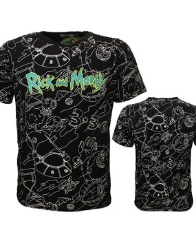 Rick and Morty Rick und Morty Parallel Universe T-Shirt Schwarz