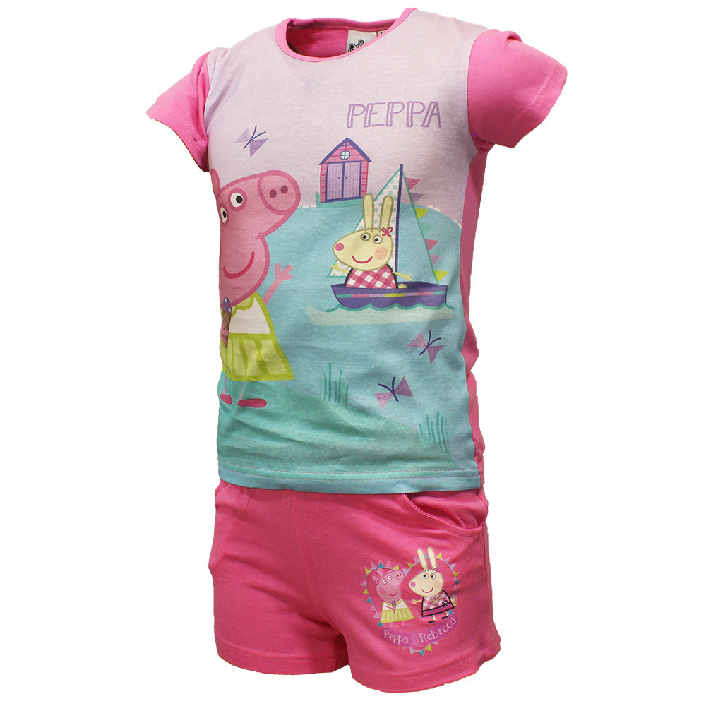 Peppa Pig Summer Set Pyjama-Set Dunkelrosa – Offizielles Merchandise Peppa Pig Summer Set Pyjama-Set Dunkelrosa – Offizielles Merchandise