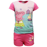 Peppa Pig Summer Set Pajama Set Dark Pink