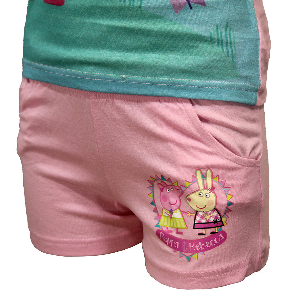 Peppa Pig Sommer-Set/Pyjama-Set Hellrosa – offizielles Merchandise Peppa Pig Sommer-Set/Pyjama-Set Hellrosa – offizielles Merchandise