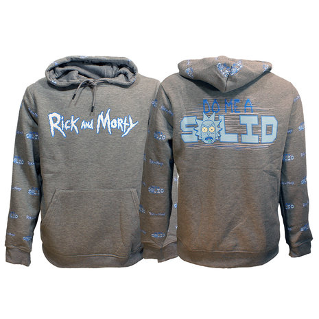 Rick and Morty Rick and Morty Do Me A Solid Hoodie Sweater Trui Grijs- Officiële Merchandise Rick and Morty Rick and Morty Do Me A Solid Hoodie Sweater Trui Grijs- Officiële Merchandise