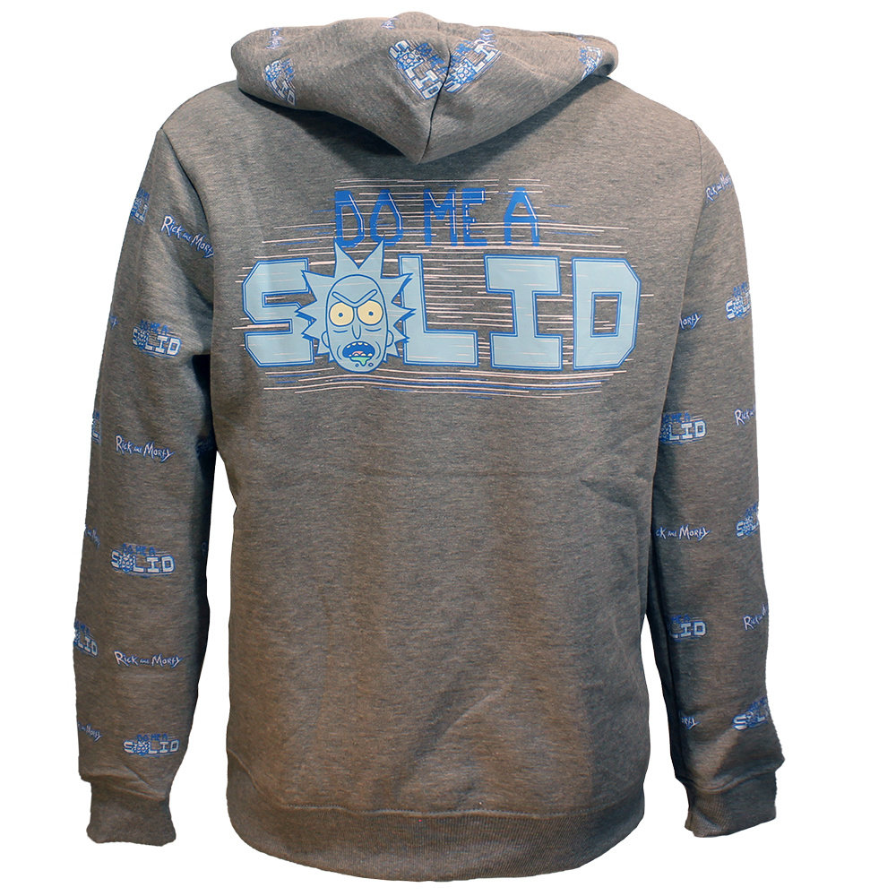 Rick and Morty Rick and Morty Do Me A Solid Hoodie Sweater Trui Grijs- Officiële Merchandise Rick and Morty Rick and Morty Do Me A Solid Hoodie Sweater Trui Grijs- Officiële Merchandise