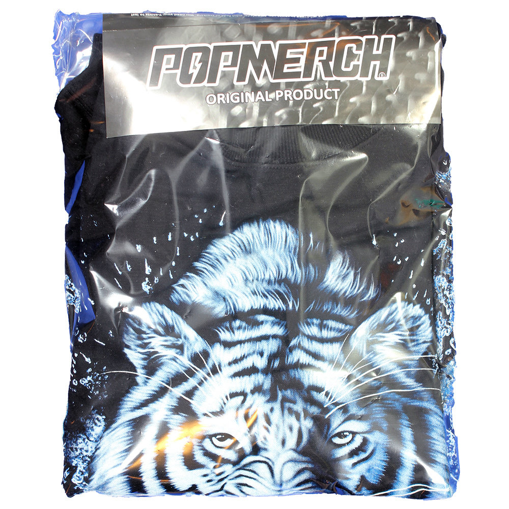 Popmerch Originals White Tiger Sweater With Lining - Original Design Popmerch Originals White Tiger Sweater With Lining - Original Design