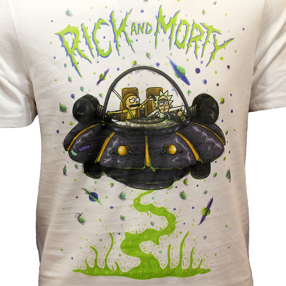 Rick and Morty Rick and Morty Spaceship T-Shirt Wit - Officiële Merchandise Rick and Morty Rick and Morty Spaceship T-Shirt Wit - Officiële Merchandise