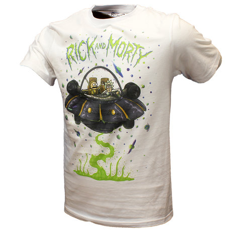 Rick and Morty Rick and Morty Spaceship T-Shirt White - Official Merchandise Rick and Morty Rick and Morty Spaceship T-Shirt White - Official Merchandise