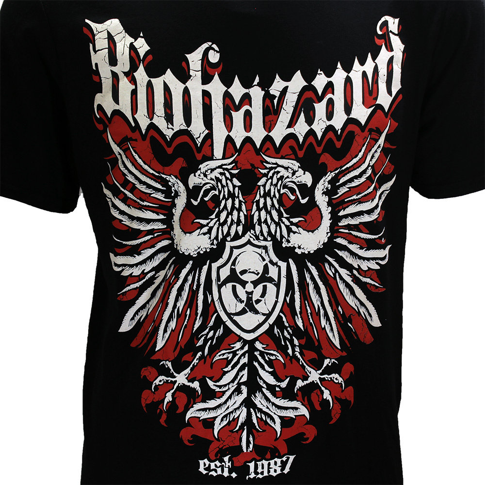 Band Merchandise T-Shirt mit Biohazard-Wappen – offizielles Produkt Band Merchandise T-Shirt mit Biohazard-Wappen – offizielles Produkt