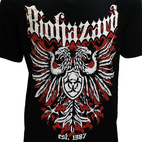 Band Merchandise T-Shirt mit Biohazard-Wappen – offizielles Produkt Band Merchandise T-Shirt mit Biohazard-Wappen – offizielles Produkt