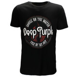 Band Merchandise Deep Purple Smoke Circle T-Shirt Band Merchandise Deep Purple Smoke Circle T-Shirt