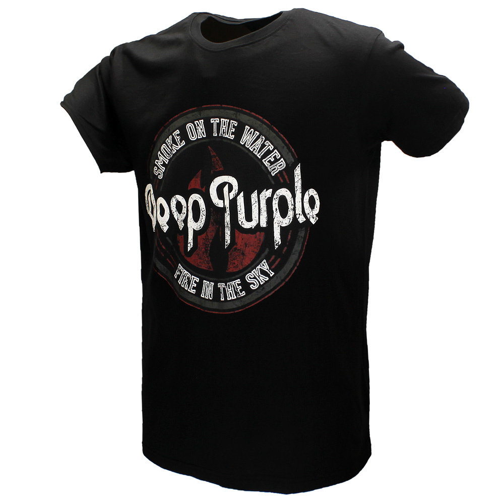 Deep Purple Smoke Circle T-Shirt - Popmerch.com