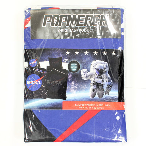 NASA NASA Dekbedovertrek Eenpersoons 140 x 200 cm Glow In The Dark - Officiële Merchandise NASA NASA Dekbedovertrek Eenpersoons 140 x 200 cm Glow In The Dark - Officiële Merchandise