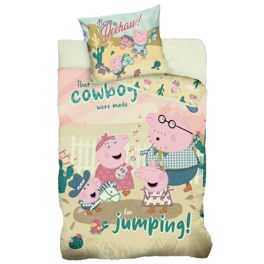 Peppa Pig Bettbezug, Einzelbett, 140 x 200 cm – offizielles Produkt Peppa Pig Bettbezug, Einzelbett, 140 x 200 cm – offizielles Produkt