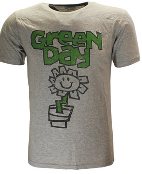 Band Merchandise Green Day Blumentopf-T-Shirt Band Merchandise Green Day Blumentopf-T-Shirt