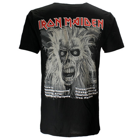 Band Merchandise Iron Maiden First Album Tracklist T-Shirt - Officiële Merchandise Band Merchandise Iron Maiden First Album Tracklist T-Shirt - Officiële Merchandise
