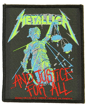 Band Merchandise Metallica Justice For All Patch Band Merchandise Metallica Justice For All Patch