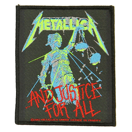 Band Merchandise Metallica Justice For All Patch - Officiële Merchandise Band Merchandise Metallica Justice For All Patch - Officiële Merchandise