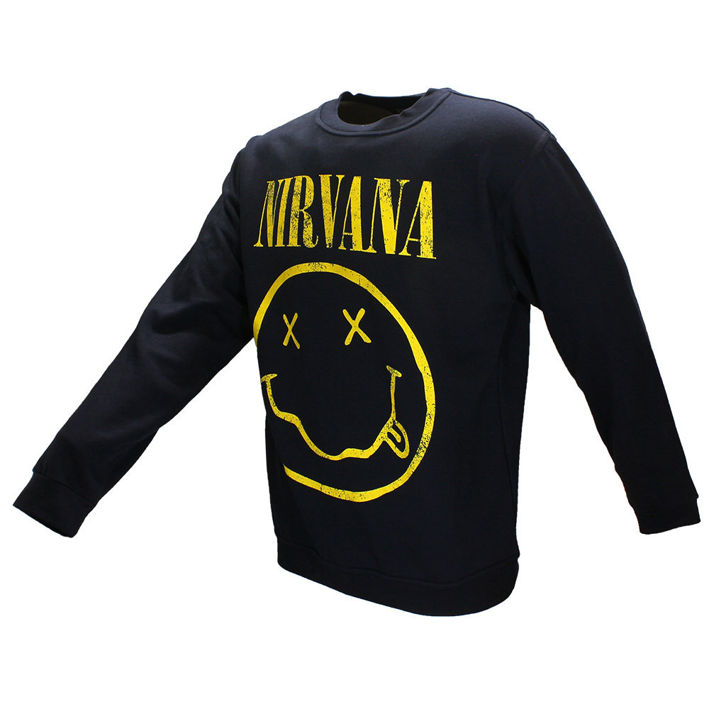 Band Merchandise Nirvana Marineblaues Sweatshirt – offizielles Merchandise Band Merchandise Nirvana Marineblaues Sweatshirt – offizielles Merchandise