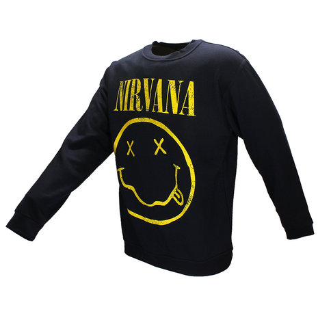 Band Merchandise Nirvana Marineblaues Sweatshirt – offizielles Merchandise Band Merchandise Nirvana Marineblaues Sweatshirt – offizielles Merchandise