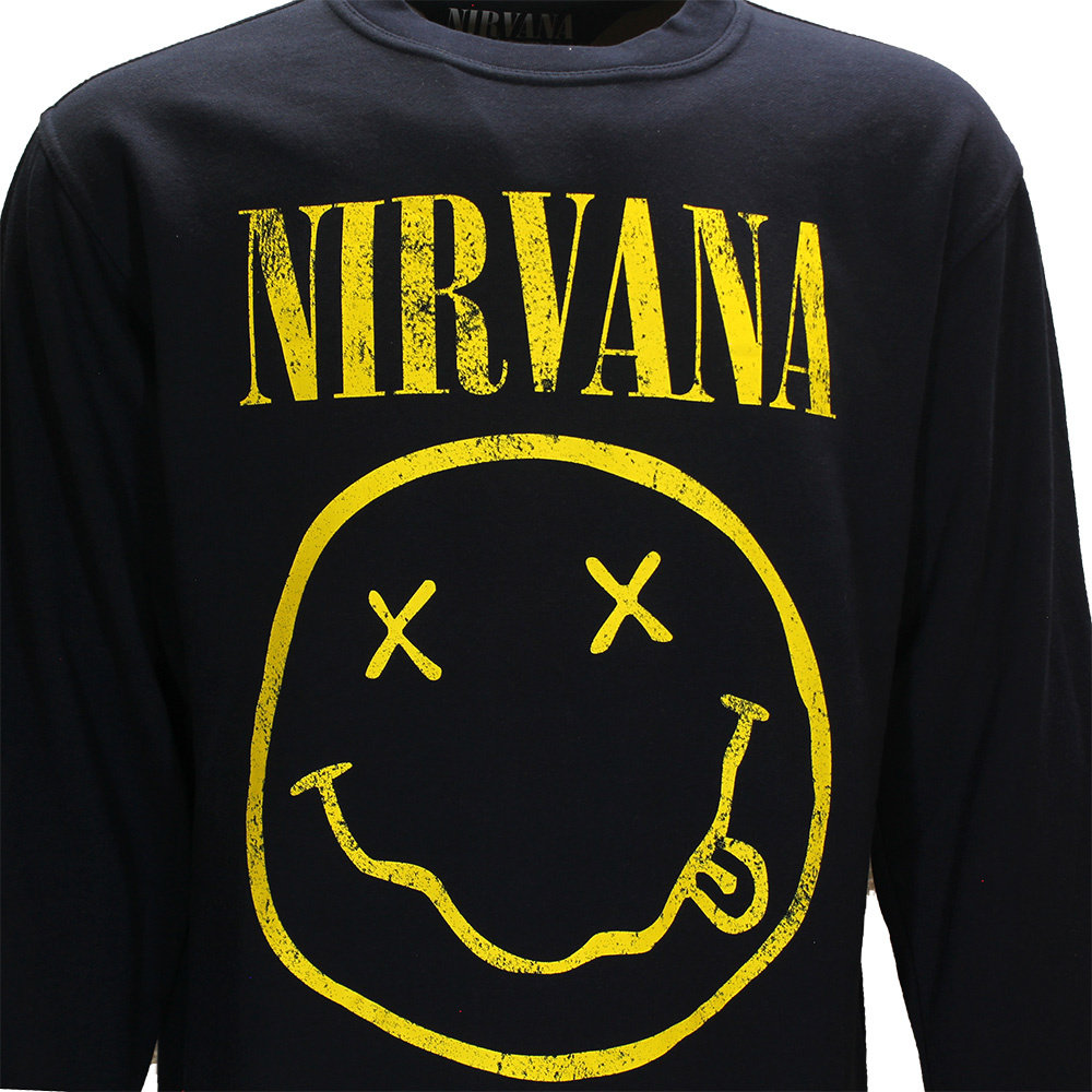 Band Merchandise Nirvana Navy Blue Sweatshirt - Officiële Merchandise Band Merchandise Nirvana Navy Blue Sweatshirt - Officiële Merchandise