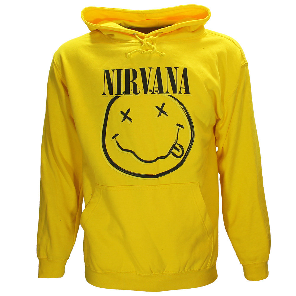 Band Merchandise Nirvana Smiley Hoodie Sweatshirt Sweater - Official Merchandise Band Merchandise Nirvana Smiley Hoodie Sweatshirt Sweater - Official Merchandise