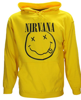 Band Merchandise Nirvana Smiley Hoodie Sweater Trui Geel Band Merchandise Nirvana Smiley Hoodie Sweater Trui Geel