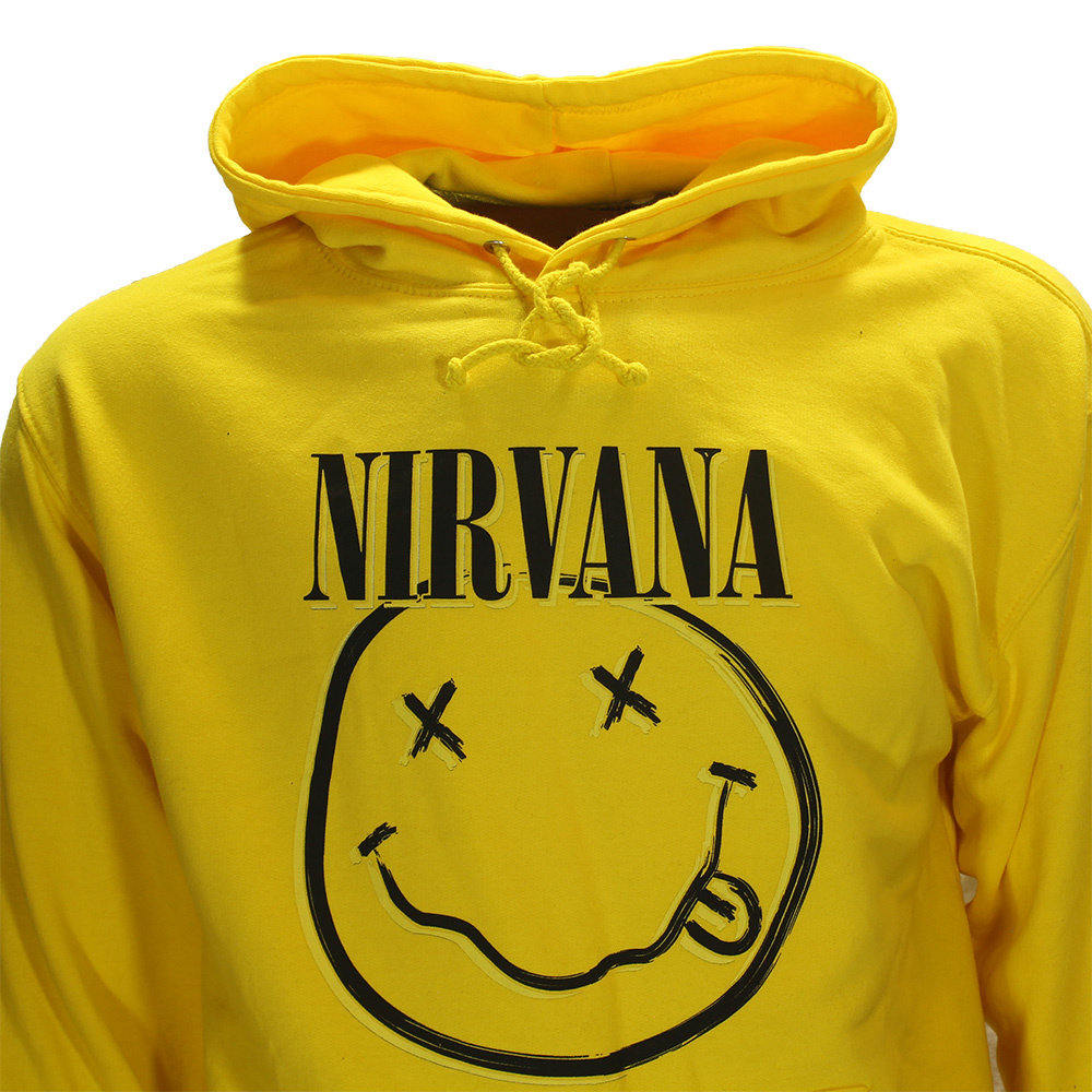 Band Merchandise Nirvana Smiley Hoodie Pullover – Offizielles Merchandise