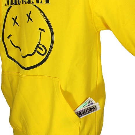 Band Merchandise Nirvana Smiley Hoodie Sweater Trui - Officiële Merchandise