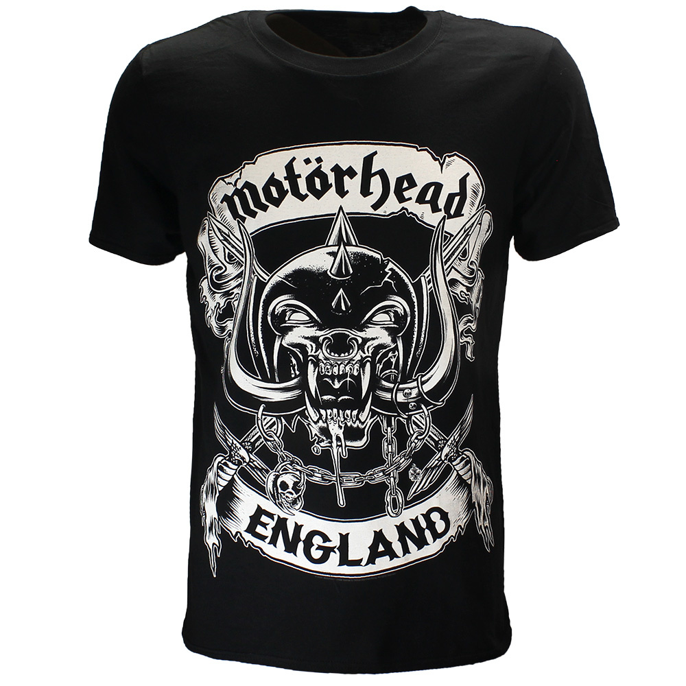 Motörhead Cross Swords England Crest - Felpa Con Cappuccio Uomo Nero, Vestibilità Regular, Merch Ufficiale