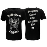 Band Merchandise Offizielles Band-T-Shirt von Motörhead England mit Rückenaufdruck