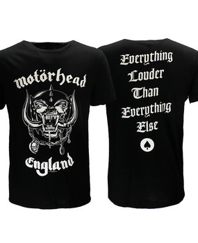 Band Merchandise Motorhead England Back Print Official Band T-Shirt Band Merchandise Motorhead England Back Print Official Band T-Shirt