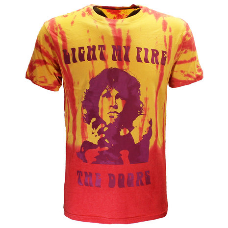 Band Merchandise The Doors Light My Fire Dip Dye T-Shirt - Official Merchandise Band Merchandise The Doors Light My Fire Dip Dye T-Shirt - Official Merchandise