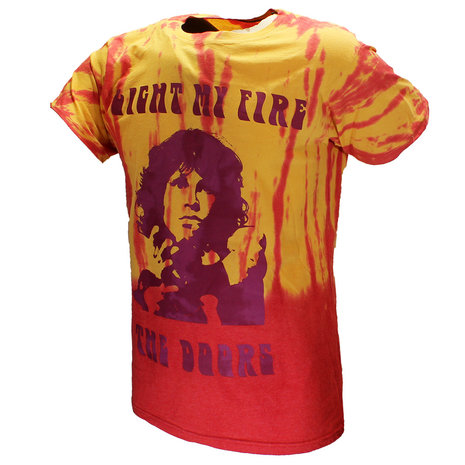 Band Merchandise The Doors Light My Fire Dip Dye T-Shirt - Official Merchandise Band Merchandise The Doors Light My Fire Dip Dye T-Shirt - Official Merchandise