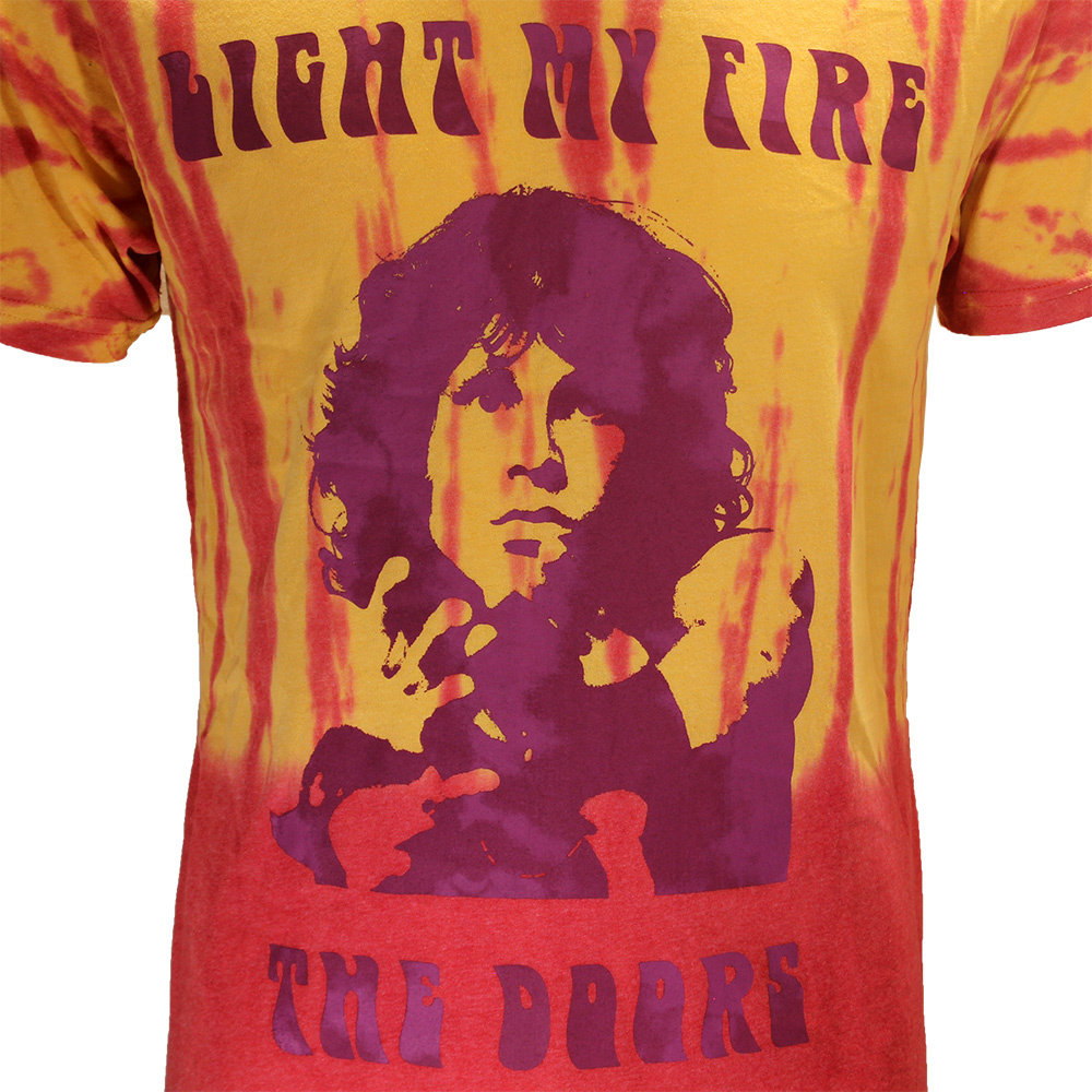 Band Merchandise The Doors Light My Fire Dip Dye T-Shirt - Official Merchandise Band Merchandise The Doors Light My Fire Dip Dye T-Shirt - Official Merchandise