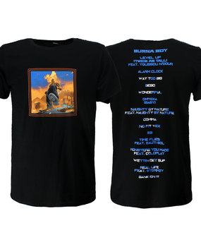 Band Merchandise Burna Boy Album-Titelliste-T-Shirt Band Merchandise Burna Boy Album-Titelliste-T-Shirt
