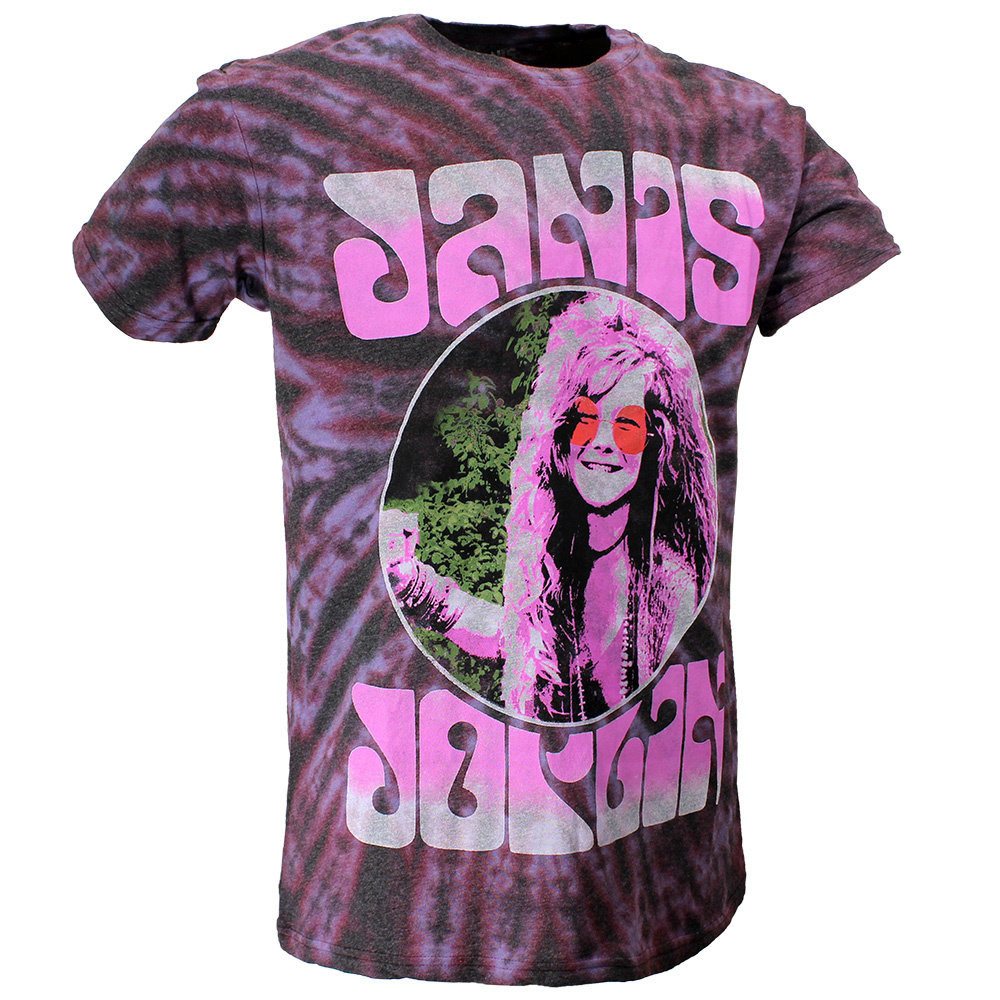 Band Merchandise Janis Joplin Pink Shades Dip Dye T-Shirt - Officiële Merchandise Band Merchandise Janis Joplin Pink Shades Dip Dye T-Shirt - Officiële Merchandise