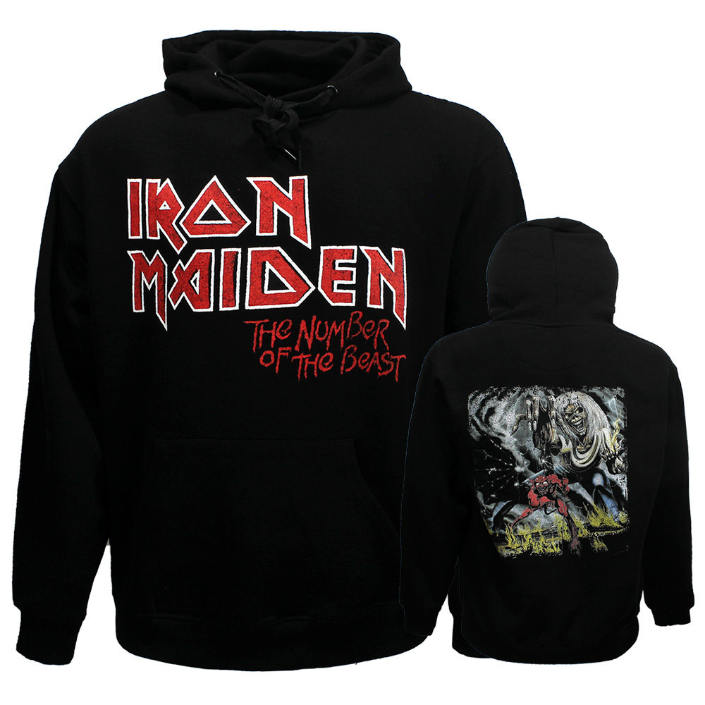 Band Merchandise Iron Maiden Hoodie Number Of The Beast Faded Edge Vintage Sweater Trui Band Merchandise Iron Maiden Hoodie Number Of The Beast Faded Edge Vintage Sweater Trui