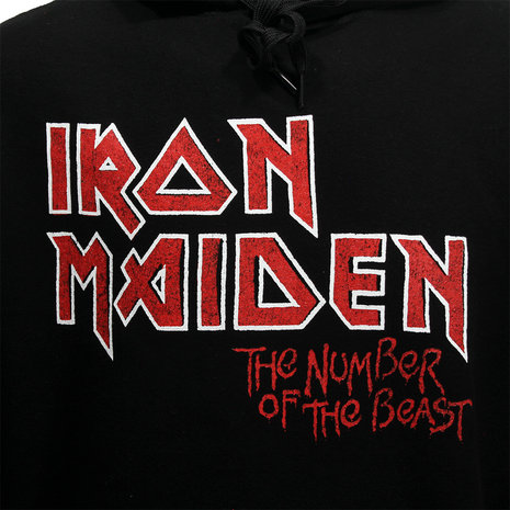 Iron Maiden Hoodie Number Of The Beast Faded Edge Vintage Sweater