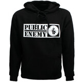 Band Merchandise Public Enemy Crosshairs Kapuzenpullover mit Logo-Ärmeln Band Merchandise Public Enemy Crosshairs Kapuzenpullover mit Logo-Ärmeln