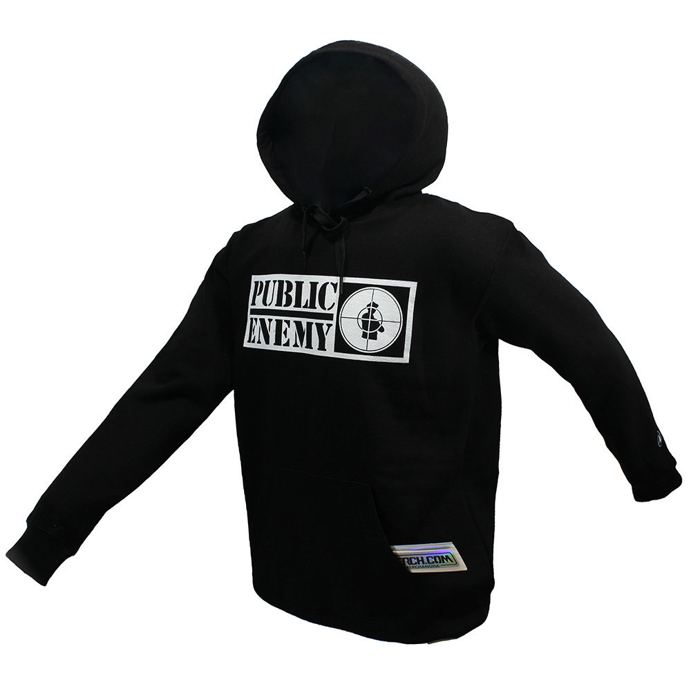PUBLIC ENEMY Crosshair Logo プルオーバー パーカー Public Enemy Crosshairs Logo Sleeve Print Hoodie Sweater