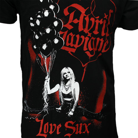 Band Merchandise Avril Lavigne Love Sux Balloons T-Shirt - Officiële Merchandise Band Merchandise Avril Lavigne Love Sux Balloons T-Shirt - Officiële Merchandise
