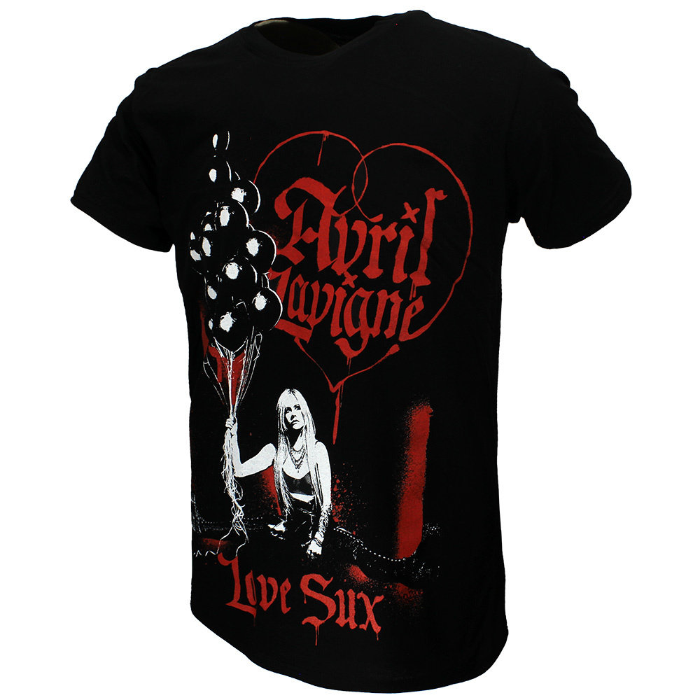 Band Merchandise Avril Lavigne Love Sux Balloons T-Shirt - Officiële Merchandise Band Merchandise Avril Lavigne Love Sux Balloons T-Shirt - Officiële Merchandise