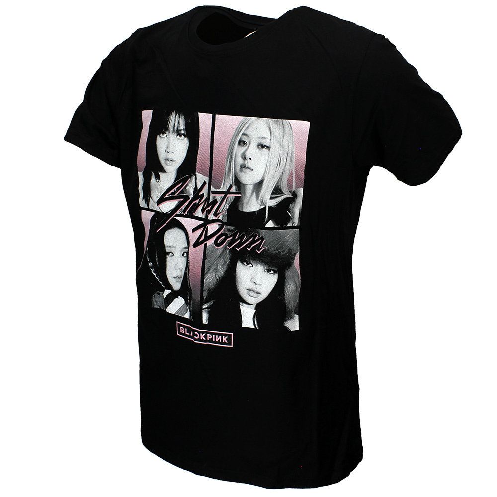 Band Merchandise Blackpink Shut Down Photo Grid T-Shirt - Official Merchandise Band Merchandise Blackpink Shut Down Photo Grid T-Shirt - Official Merchandise