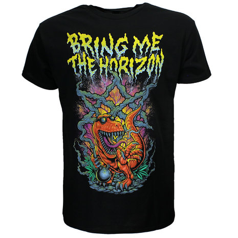 Band Merchandise Bring Me The Horizon Smoking Dinosaur T-Shirt - Officiële Merchandise Band Merchandise Bring Me The Horizon Smoking Dinosaur T-Shirt - Officiële Merchandise